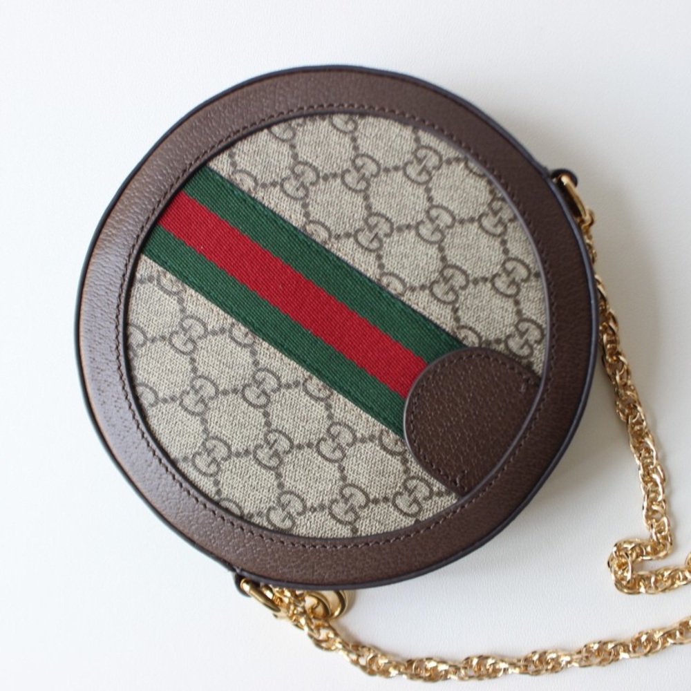 🌈  Gucci Ophidia mini GG round shoulder bag - Picture 4 of 9